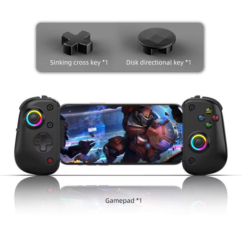 VILCORN D8Pro RGB Mobile Gamepad Controller für Android, iOS, PC und PlayStation in Schwarz - Bild 5