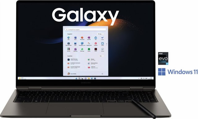Samsung Galaxy Book3 360 2 in 1 Convertible-Notebook 39,6 cm (15,6 Zoll) Intel, Graphite/Grau - Bild 1