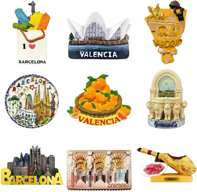 3D Harz Kühlschrankmagnet Spanien Stadt Souvenir für deine Heimdekoration - Bild 1