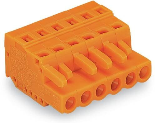 WAGO Buchsengehäuse-Kabel 231-317/102-000 mit 17 Polen und 5,08 mm Rastermaß in Orange, 25 Stück - Bild 1