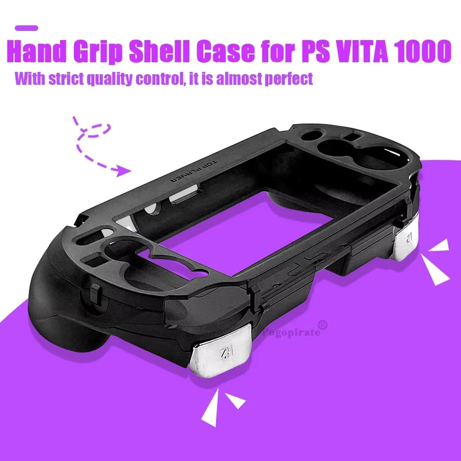 HeroAngel Ersatz-Handgriff Hülle für PS Vita 1000 in Schwarz mit L2 R2 Trigger-Tasten - Bild 2