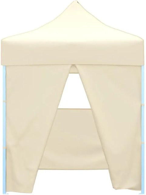vidaXL Profi-Partyzelt faltbar mit 4 Seitenwänden in Creme, B/T/H: 2 x 2 x 2,5 m - Bild 1