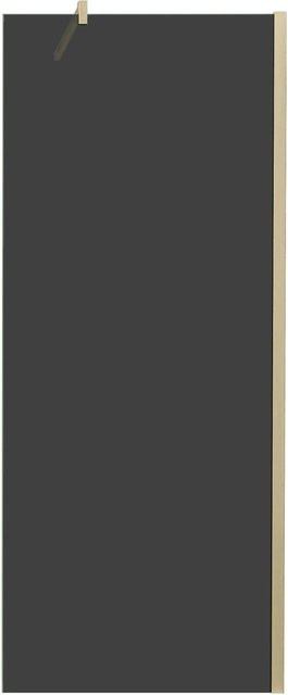 AICA Walk In Duschtrennwand GT131 mit Goldrahmen, NANO-Glas in Grau, B: 120 cm, H: 200 cm - Bild 1