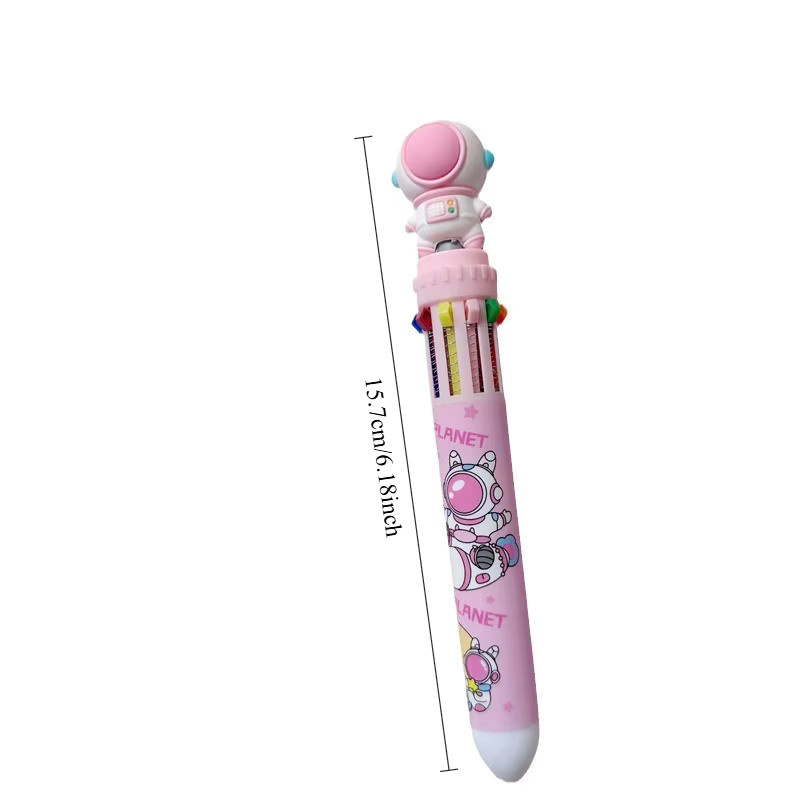 TWBEB Cartoon Astronaut Mehrfarbige Kugelschreiber Set für Schüler und Journaling in Pink und Bunt - Bild 4