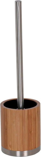 MSV WC-Garnitur aus Bambus in Braun-Silber, Durchmesser: 8 cm, Höhe: 37 cm - Bild 1