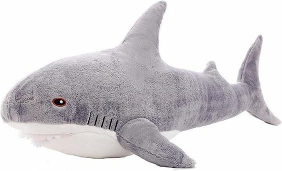 Yiran Health & Beauty Haifisch, Plüschhai, Puppe, 60cm, Grau - Bild 1