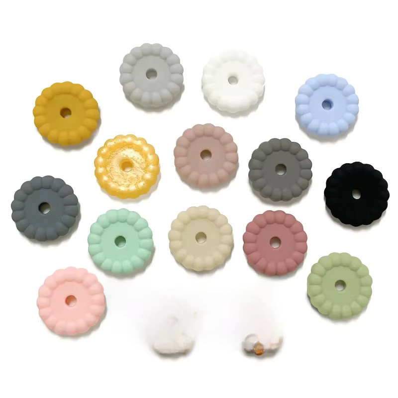 Silikonperlen, 15 mm, rund, 50 Stück, für Kinder - Bild 1