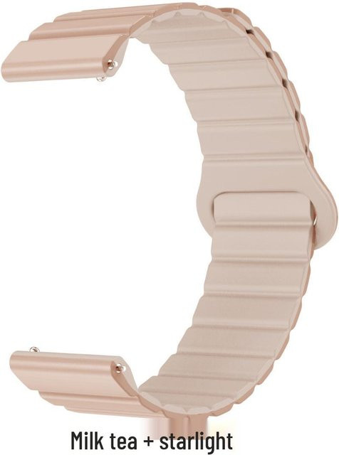 GadgetGrip Uhrenarmband Silikon, magnetisch, 16 mm, beige, Unisex - Bild 1