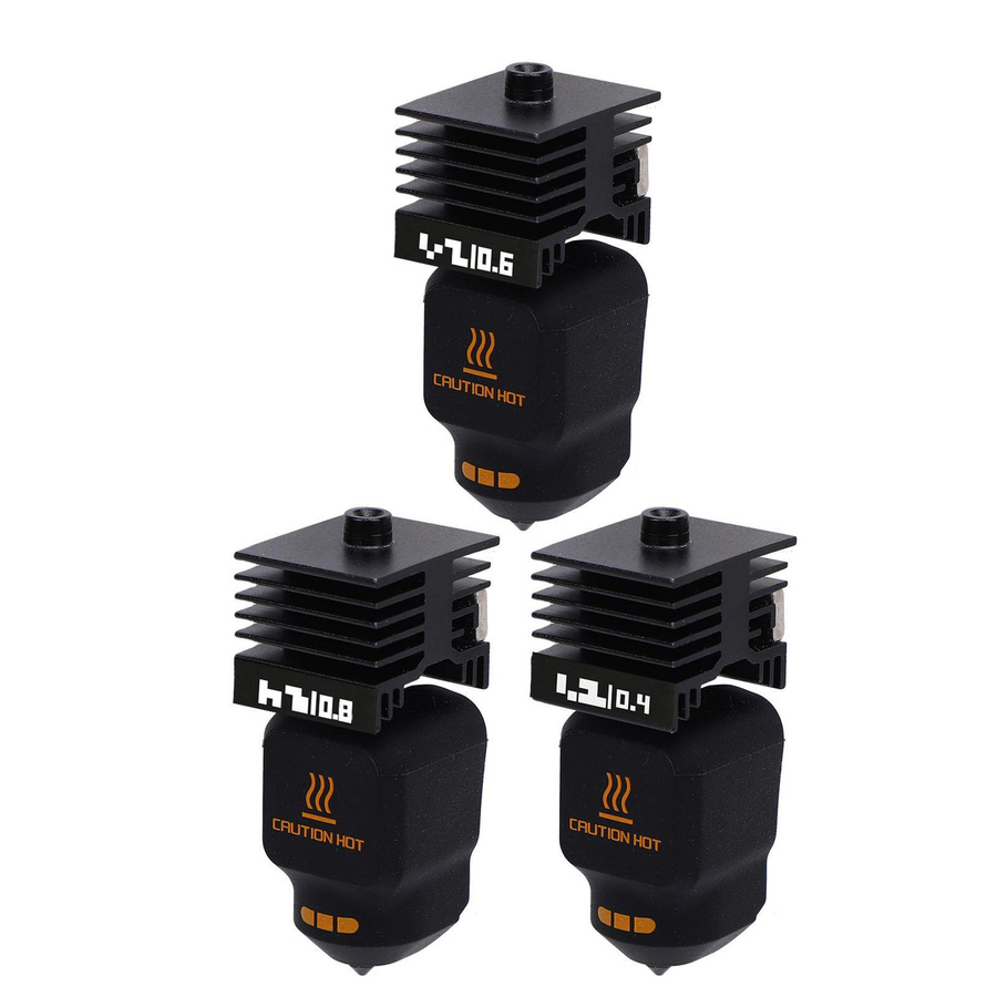 3er Set Heißend-Kit Ersatz für Bambu Lab P2S H2D H2S H2C 3D-Drucker mit hoher Durchflussrate, Düsenstärken 0,4 mm, 0,6 mm und 0,8 mm - Bild 3