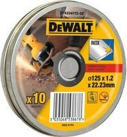 DeWalt Trennscheibe INOX für Edelstahl, Farbe: Silber, Durchmesser: 125 mm, 10 Stück - Bild 1