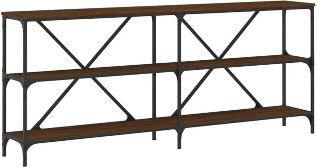 vidaXL Konsolentisch aus Holzwerkstoff und Eisen in Braun, B/T/H: 180 x 30 x 75 cm - Bild 1