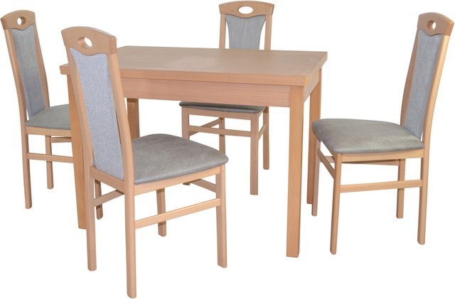 5-teilige Essgruppe Sandra 5 von Möbel direkt online aus Massivholz Buche in Braun mit ausziehbarer Tischplatte - Bild 1