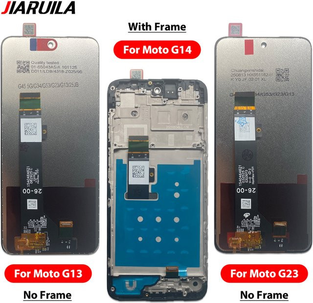 Motorola Ersatz-LCD-Display mit Touch-Digitizer-Einheit für Moto G13 G14 G15 Power G23 G24 G34 G73 G75 - Bild 1
