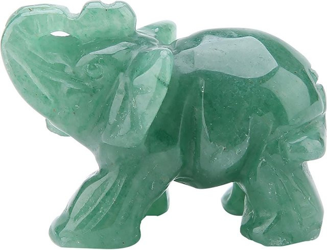 CosyHome Jade Elefant Kristallfigur in Grün, 5,08 cm Höhe - Bild 1