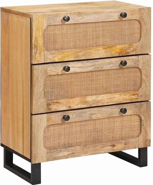 vidaXL Sideboard aus Mango Massivholz in Braun, Modernes Design, B/T/H: 60 x 33 x 75 cm - Bild 1