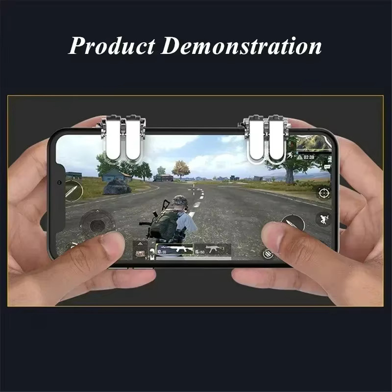 W6 Handy Gaming Trigger Set für PUBG und Free Fire, 2 Stück L1R1 Joystick Controller für iOS und Android - Bild 4