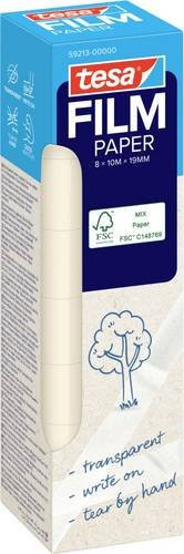 tesafilm® Paper Klebefilm von Tesa, transparent, 8 Rollen im Pack, Breite: 19 mm, Länge: 10 m - Bild 1