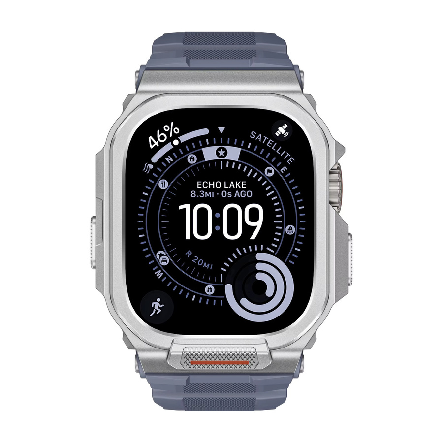Schutzhülle Silikon, matte Metallpolsterung, für Apple Watch 49 mm, Unisex - Bild 4