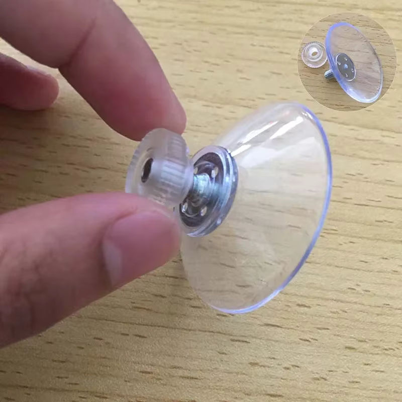 Transparente PVC-Vakuum-Saugnapfhalter aus Kunststoff mit Schrauben für Badezimmer, Küche und Büro, Durchmesser: 32 mm, 41 mm und 53 mm - Bild 3