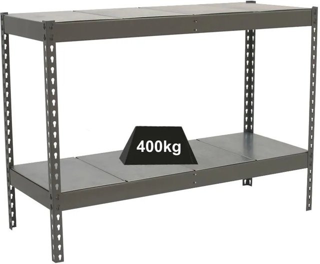 PROREGAL Schwerlastregal Mini Metal Yeti Two aus Metall in Grau, H x B x T: 90 x 120 x 60 cm - Bild 1
