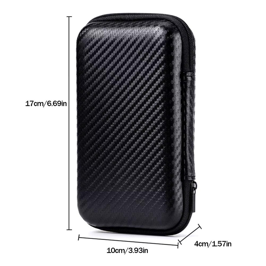 Schutztasche für r35s und r36s Handheld-Spielekonsolen in Schwarz zur sicheren Aufbewahrung von Retro Mini-Playern, Kabeln und Batterien - Bild 6