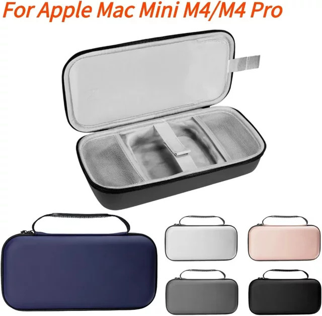 Hartschalen-Aufbewahrungstasche für Apple Mac Mini M4/M4 Pro inklusive Tastatur-Organizer in Grau - Bild 1