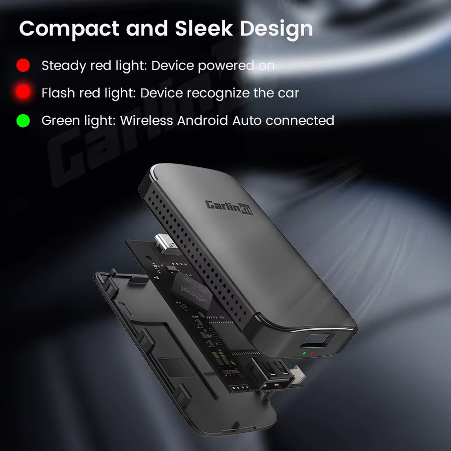 CarlinKit Kabelloser Android Auto Adapter in Schwarz für Plug-and-Play Konvertierung von kabelgebundenem zu kabellosem Android Auto mit OTA-Updates - Bild 5