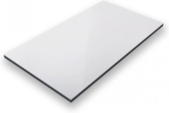 Aluverbund24 Aluminiumverbundplatte Spiegel-Silber B: 100 cm, T: 50 cm, Höhe: 0,3 cm - Bild 1