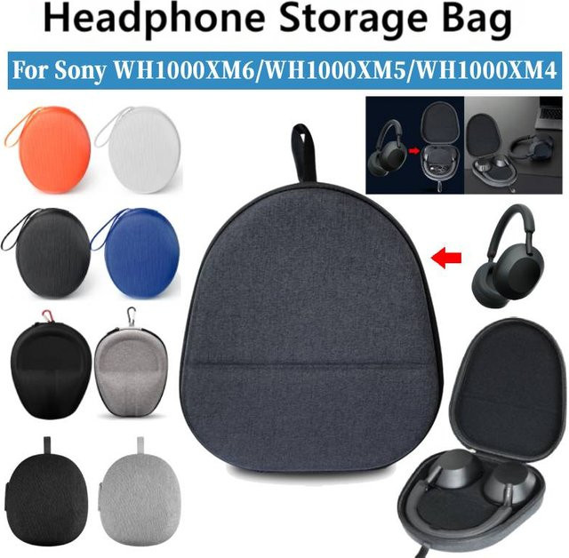Hartschalenetui für Sony WH1000XM6 WH1000XM5 WH1000XM4, EVA-Tragetasche und Reiseschutzhülle für Kopfhörer in Orange - Bild 1