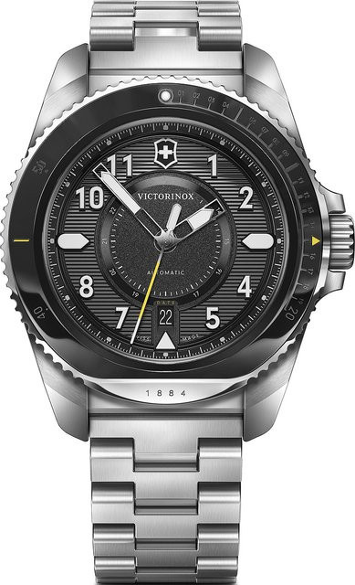 Victorinox Automatik Herrenuhr, Edelstahl, 43 mm, Schwarz, 20 ATM - Bild 1