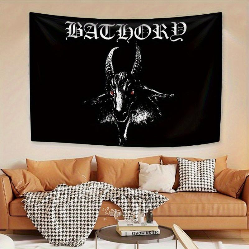 JMG Household Supplies Wandteppich Ziegenkunst Black Metal aus Polyester, Breite: 40 cm, Höhe: 60 cm - Bild 3