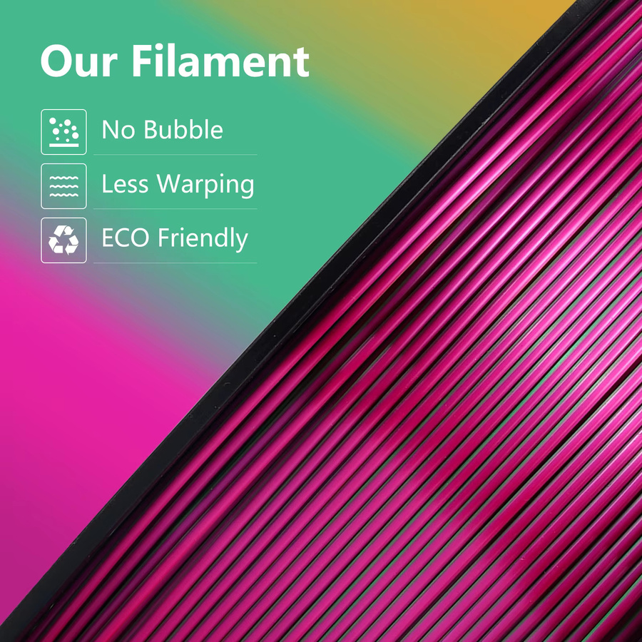 KINGROON Seiden PLA Filament 1,75 mm Dreifarbig (Rot, Gold, Blau) 1 kg Rolle für FDM 3D-Drucker - Bild 5