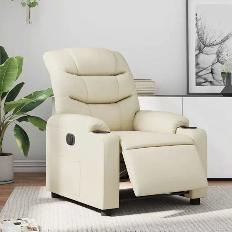 Elektrischer Relaxsessel von vidaxl in Beige aus Kunstleder - Bild 1