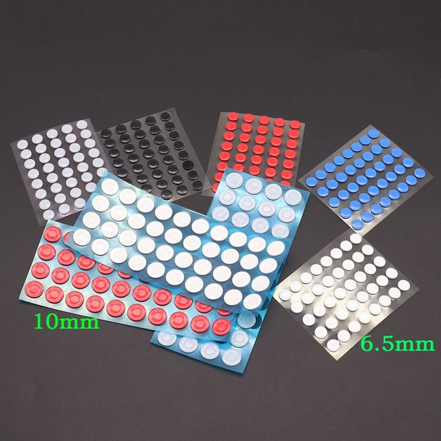TingDong 40 Stück Universelle Maus-Gleitpads aus PTFE, Durchmesser: 6,5 mm und 10 mm, Verschleißfeste Mausfüße als Ersatzset - Bild 1