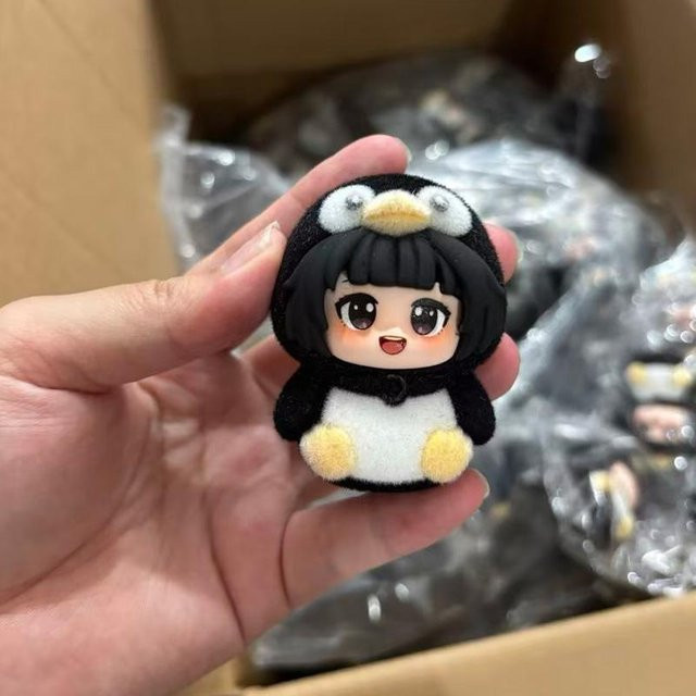 PRELEXT Gugu Gaga Pinguin Q-Version Figur, Beflockte Puppe, 1-teiliges Set, ab 14 Jahren - Bild 1
