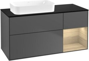 V&B Waschtischunterschrank Finion in Anthrazit matt, B/T: 120 x 60 cm - Bild 1