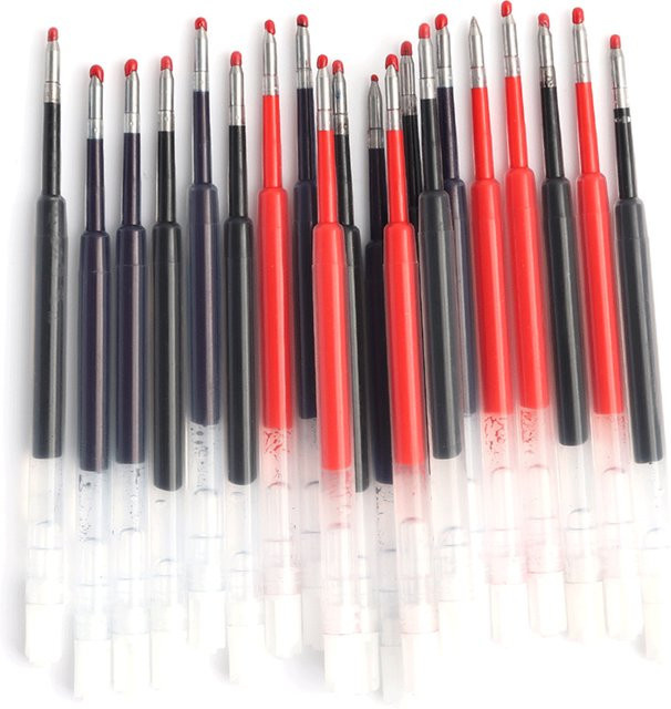 Genkky G2 Tinten-Nachfüllungen aus Kunststoff im 10er Set, Schreibpunkt 0,5 mm, Länge: 9,9 cm, Farben: Rot, Schwarz, Blau und Multicolour - Bild 1