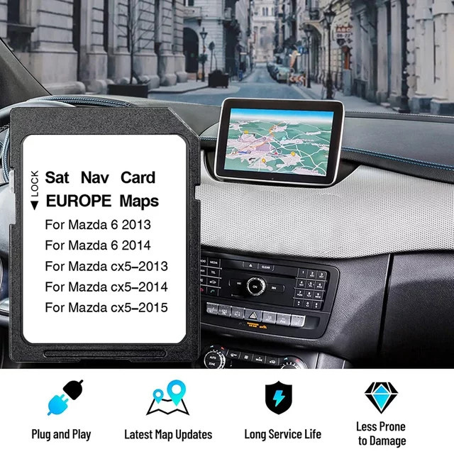 NAVINESA SD-Karte für Mazda 6 und CX-5 (2013–2015) Navigationssystem Update 2025 mit Karten für EU und UK - Bild 1