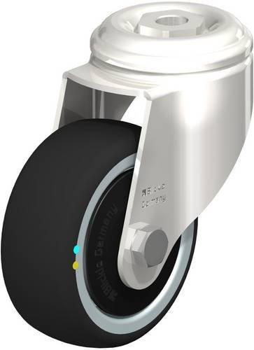 Blickle Lenkrolle LKRXA-PATH 80KFD-11-ELS in Grau mit Edelstahl und Kunststoff, Rad-Durchmesser: 80 mm, Tragfähigkeit: 100 kg - Bild 1