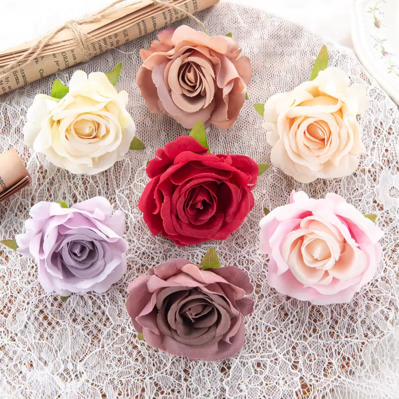 ZQCY Seiden-Kunstblumen-Rose in Multicolour für Hochzeiten und DIY-Dekorationen - Bild 2