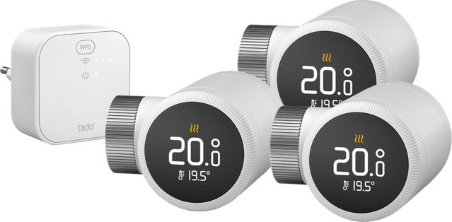 Tado Smart-Thermostatkopf X Starterpaket 3er-Pack in Weiß mit App-Steuerung und Smart Home Integration - Bild 1