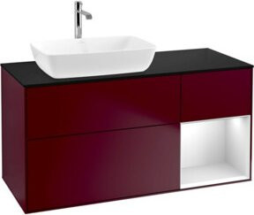 V&B Waschtischunterschrank Finion mit Wandbeleuchtung, Farbe Weiß lackiert, Breite: 120 cm, Tiefe: 50,1 cm, Höhe: 50,1 cm - Bild 1