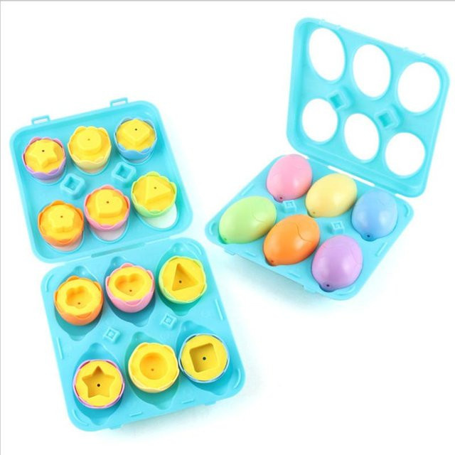 Kidsly Baby Smart Eier Montessori Pädagogisches Spielzeug, 6-teiliges Set, ab 2 Jahre - Bild 1