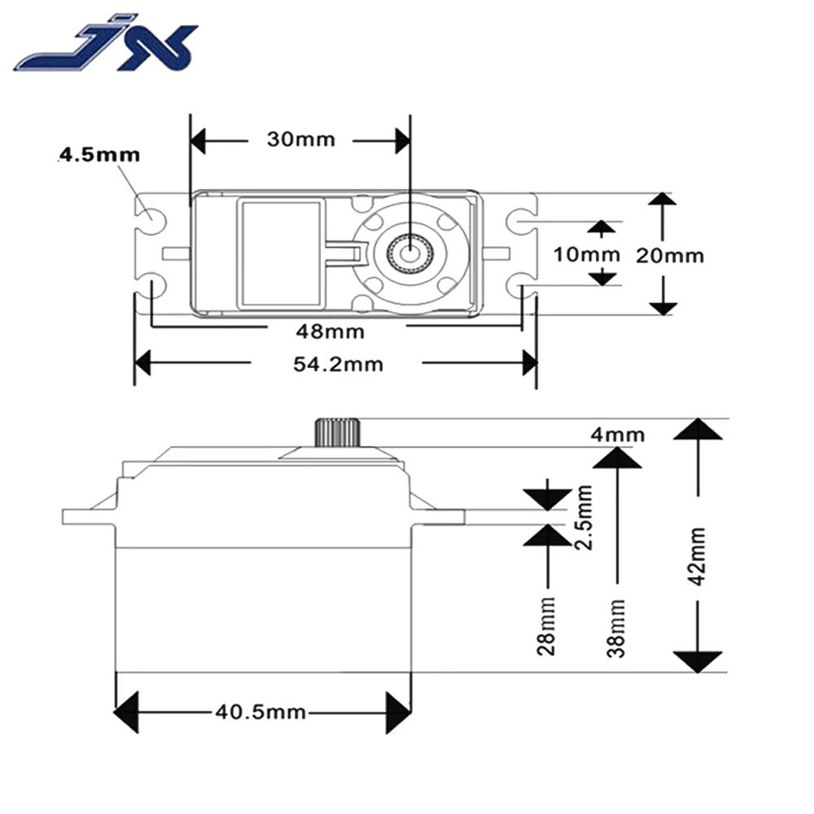 Jx PDI-HV5932MG Digitales Servo, 180 Grad, für RC Auto Boot Roboter Hubschrauber Quadcopter - Bild 4