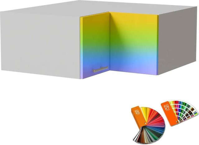 Feldmann-Wohnen Eckaufsatzschrank Brerra Weiß mit Soft-Close-Türen, B/T/H: 90 x 36 x 90 cm - Bild 1