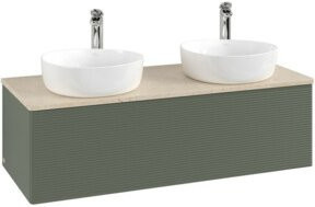 V&B Antao Waschtischunterschrank mit Frontstruktur und integrierter Beleuchtung, Wandmontage, B/T/H: 120 x 36 x 50 cm - Bild 1