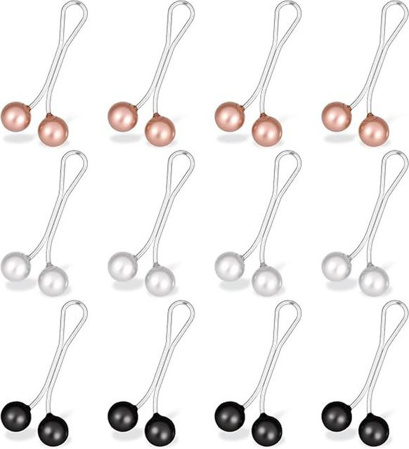 JAY HOME Schal Clips, Perle Brosche Pins, 12 Stück - Bild 1