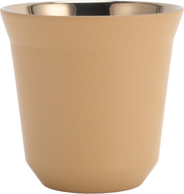 Fishine Doppelwandige Edelstahl Demitasse Kaffeetasse in Beige, stapelbar und spülmaschinenfest - Bild 1