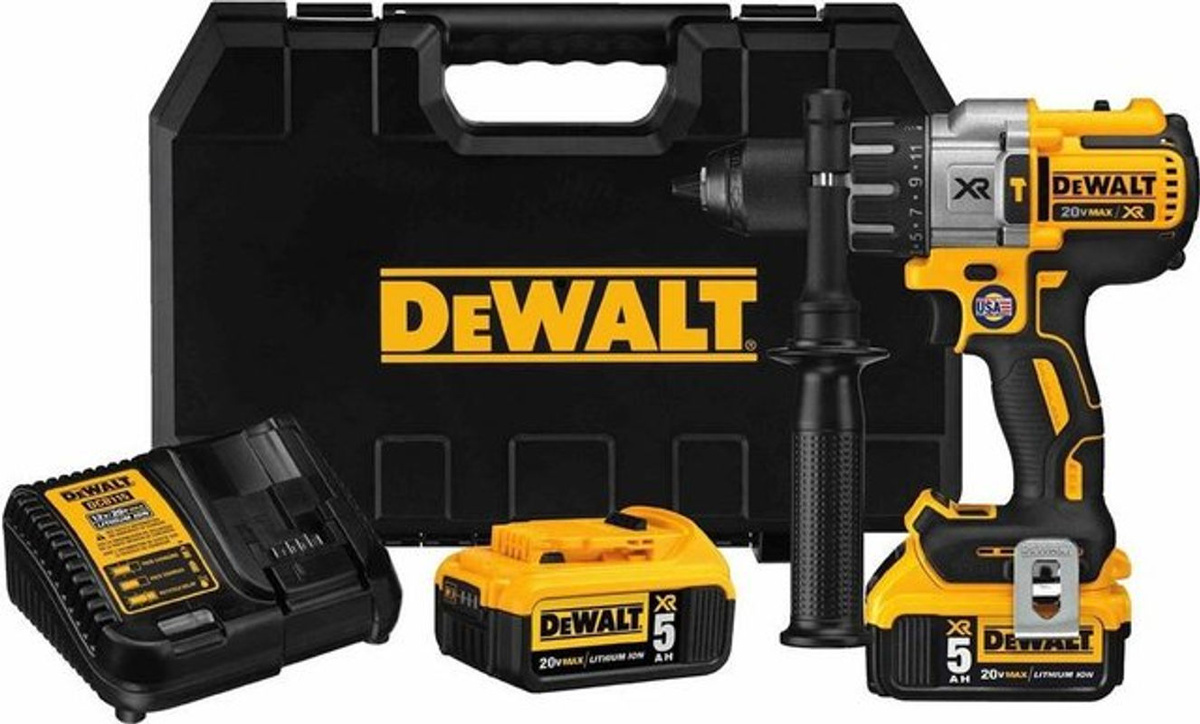 DeWalt Akku-Schlagbohrschrauber DCD996P2-QW 18 V mit 2 Akkus, 820 W, 95 N·m und 13 mm Bohrfutter in Schwarz-Gelb - Bild 2