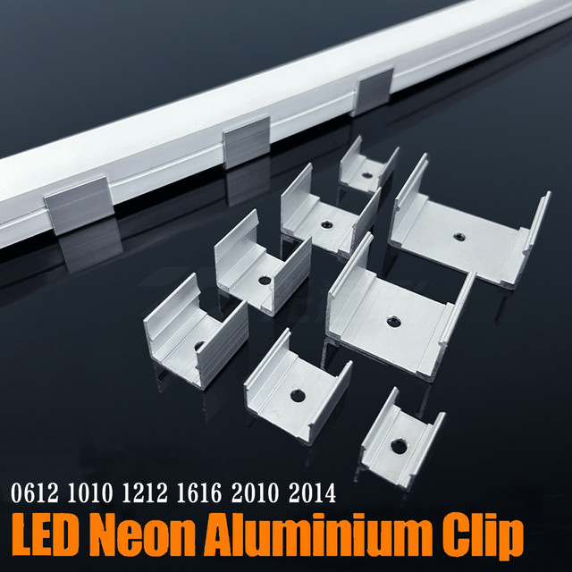 YSRSAI LED Neon Rohr Halter Clips aus Aluminium und Silikon in Silber für WS2811 WS2812B Streifen Licht - Bild 1